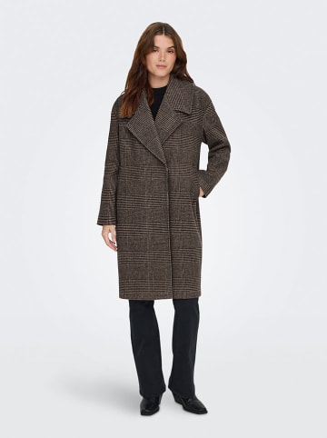 ONLY Übergangsmantel in Schwarz/ Beige