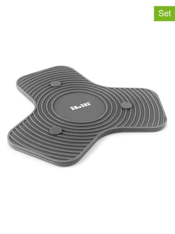 Ibili 2-delige set: kookonderzetters grijs - Ø 18 cm