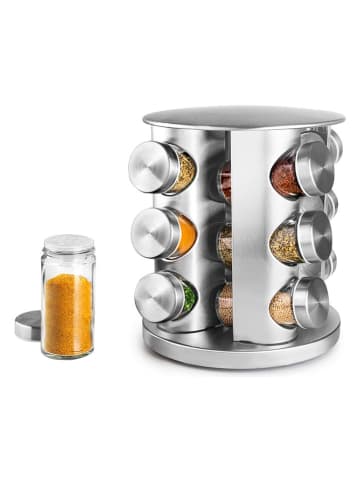 Ibili 13-częściowy zestaw w kolorze srebrnym do przypraw