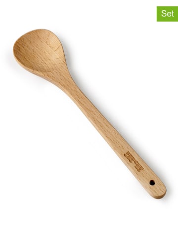 Ibili Łyżki (2 szt.) w kolorze jasnobrązowym do konfitur - dł. 18 cm