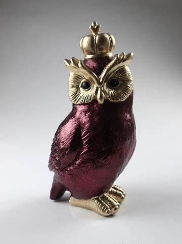AM Design Figurka dekoracyjna "Sowa" w kolorze złoto-fioletowym - dł. 24 cm