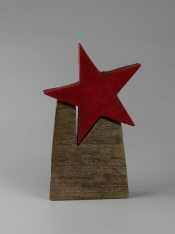 AM Design Dekofigur ''Stern'' in Rot/ Hellbraun - (L)24 x (B)16 cm
