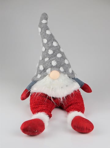 AM Design Dekofigur ''Wichtel'' in Rot/ Grau - (L)62 x (B)21 cm