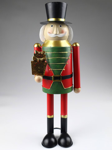 AM Design Decofiguur "Notenkraker" rood/groen - (H)28 x Ø 11 cm