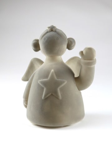 AM Design Decofiguur "Engel" grijs - (H)16 x Ø 14 cm