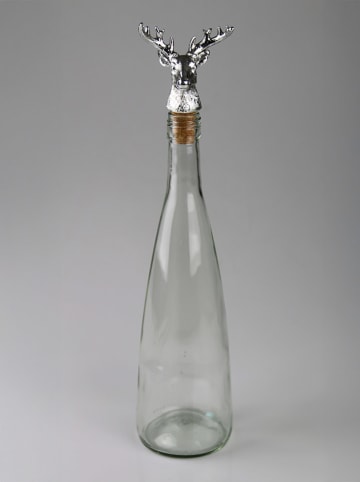 AM Design Flessenkurk "Hert" zilverkleurig - (H)10 x Ø 7 cm