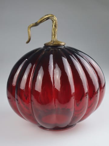 AM Design Dekofigur ''Kürbis'' in Rot - (H)23 x Ø 21 cm