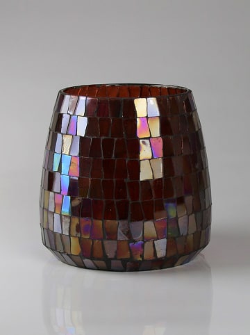 AM Design Świecznik w kolorze bordowym - wys. 15 x Ø 15 cm
