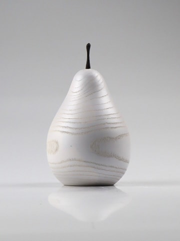 AM Design Dekofigur "Birne" in Weiß - (H)13 x  Ø 8 cm
