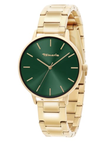 Tamaris Kwartshorloge goudkleurig/groen