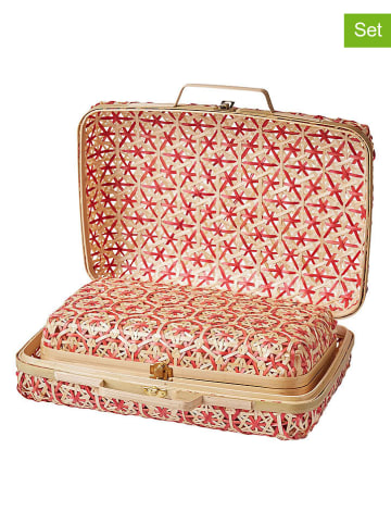 vertbaudet 2tlg. Spiel-Koffer-Set in Pink/ Beige