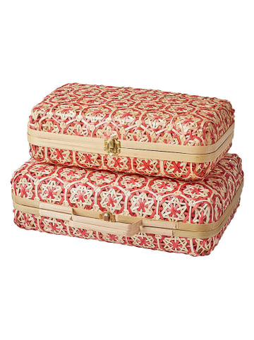 vertbaudet 2tlg. Spiel-Koffer-Set in Pink/ Beige