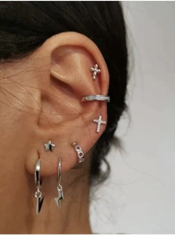 Miu Silver Zilveren oorstekers met edelstenen