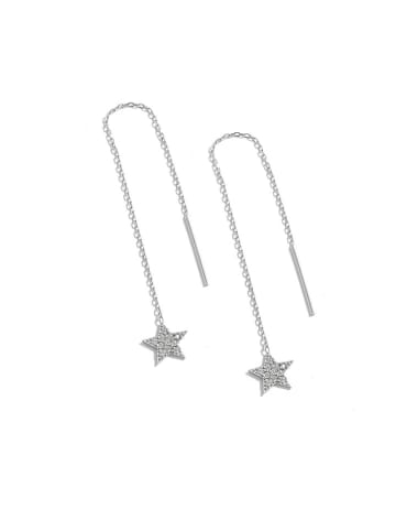 Miu Silver Zilveren oorhangers met edelstenen