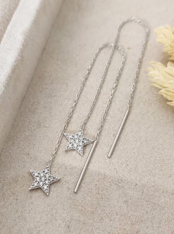 Miu Silver Zilveren oorhangers met edelstenen