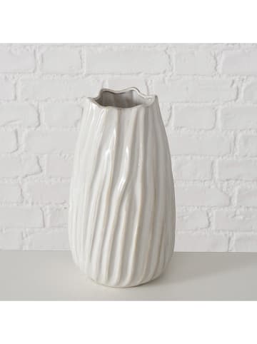 Boltze Vase ''Nanny'' in Weiß - (H)25,5 x Ø 15 cm