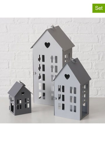 Boltze Lampiony (3 szt.) "Alamo" w kolorze szarym