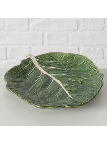 Boltze Półmisek "Cabbage" w kolorze zielonym - 21 x 22,5 cm