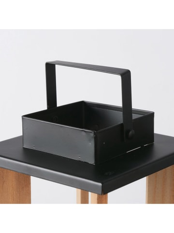 Boltze Lampion "Ventana" w kolorze czarno-brązowym - 16 x 28 cm