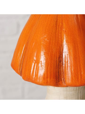 Boltze Figurka dekoracyjna "Zamo" w kolorze pomarańczowo-kremowym - wys. 20 cm