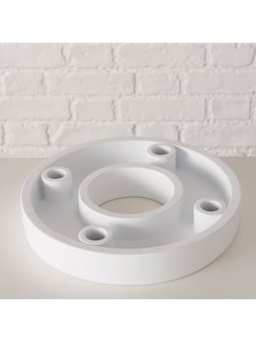 Boltze Kerzenleuchter "Betla" in Weiß - Ø 25 cm