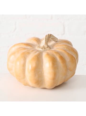 Boltze Dekoobjekt "Kürbis" in Hellbraun - (H)12 x Ø 18 cm