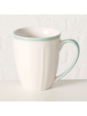 Boltze Tasse "Juna" in Weiß/ Türkis - 330 ml