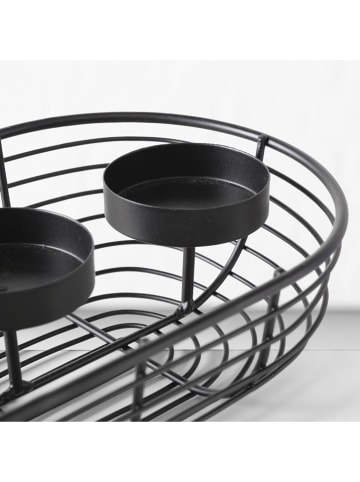 Boltze Świecznik "Matilde" w kolorze czarnym - szer. 28 cm