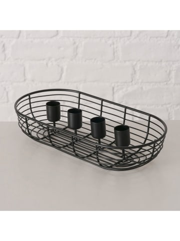 Boltze Kerzenleuchter "Matilde" in Schwarz - (B)28 cm