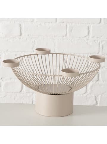 Boltze Windlicht ''Cindy'' in Beige - (H)17 x Ø 33,5 cm
