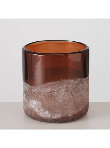 Boltze Windlicht "Halla" oranje - (H)10 x Ø 10 cm