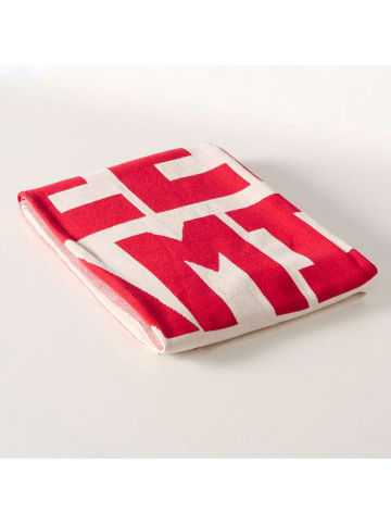 Boltze Woondeken "Skiing" crème/rood - (L)170 x (B)130 cm