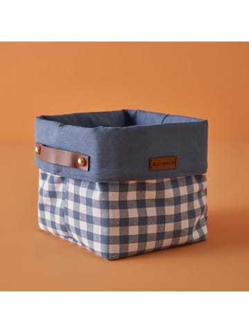 BELLA MAISON Aufbewahrungskorb in Blau - (B)18 x (H)22 x (T)18 cm