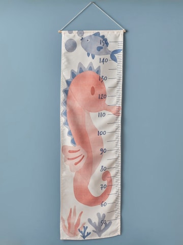 BELLA MAISON Meetlat "Marine" lichtblauw/lichtroze - (B)35 x (H)115 cm