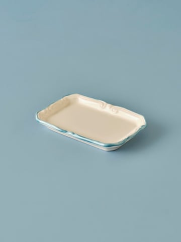 BELLA MAISON Servierplatte in Creme/ Blau - (B)14 cm