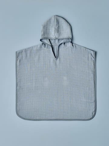 BELLA MAISON Musselin-Kapuzenbadetuch in Blau - (L)60 x (B)60 cm