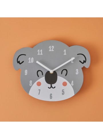 BELLA MAISON Zegar ścienny "Koala" w kolorze szarym - 28 x 26 cm