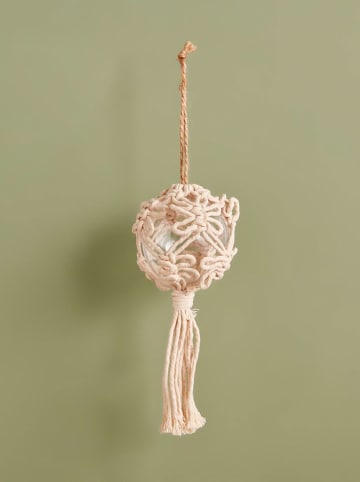 BELLA MAISON Makramee-Dekorationsobjekt "Connely" in Creme