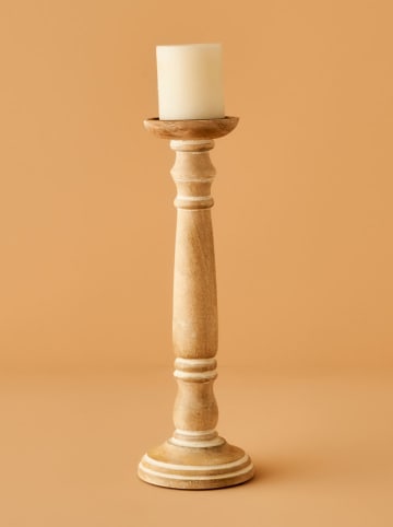 BELLA MAISON Kerzenhalter "Dora" in Beige - (H)38 cm