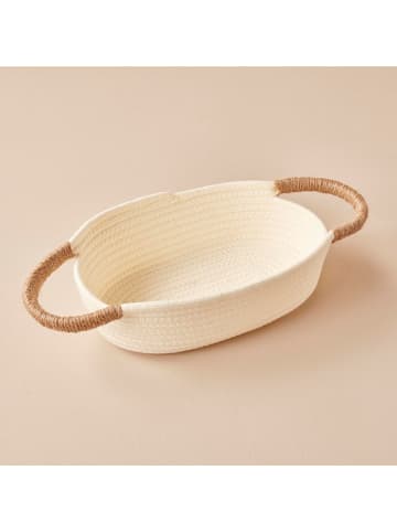 BELLA MAISON Aufbewahrungskorb "Montana" in Creme - (B)29 x (H)8 x (T)20 cm