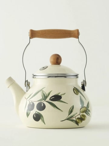 BELLA MAISON Teekanne in Creme/ Grün - 2 l