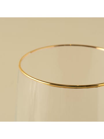 BELLA MAISON Glas in Transparent/ Gold - 365 ml