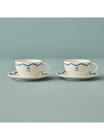 BELLA MAISON 2-delige set: koffiekoppen "Marine" - 270 ml