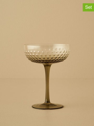 BELLA MAISON 6er-Set: Martini-Gläser in Grün - 220 ml