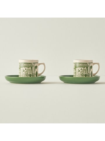 BELLA MAISON 2-delige set: koffiekoppen "Scene" - 105 ml