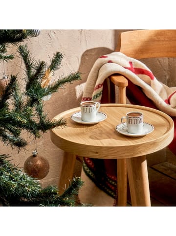 BELLA MAISON Filiżanki (2 szt.) "Jolly" w kolorze kremowo-czerwonym - Ø 7 cm