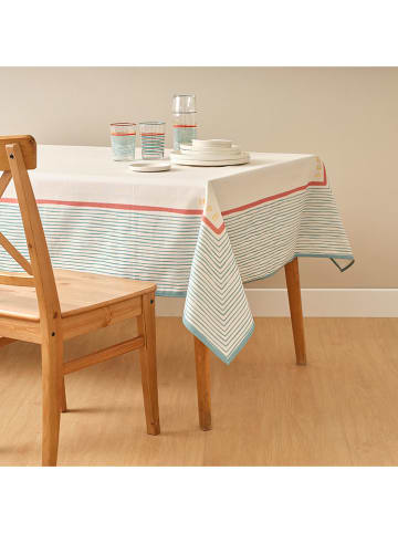 BELLA MAISON Tischdecke in Creme/ Blau