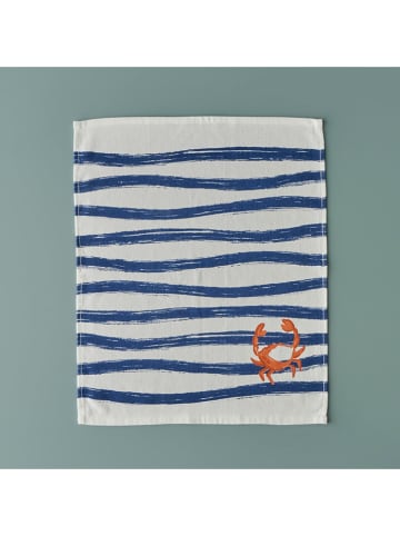 BELLA MAISON 2er-Set: Servietten in Weiß/ Blau