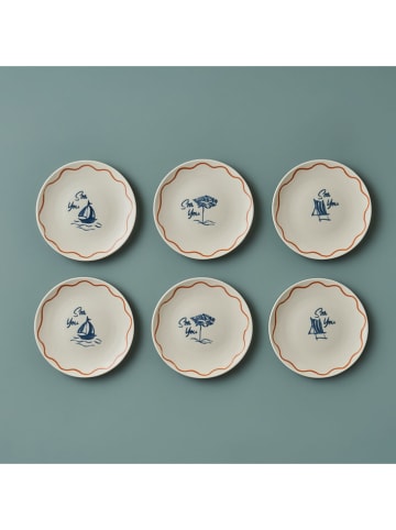 BELLA MAISON 6er-Set: Speiseteller in Creme - Ø 19 cm