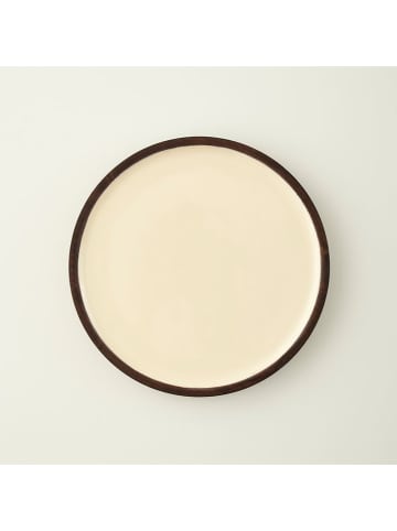 BELLA MAISON Servierplatte in Beige/ Braun - Ø 30 cm x (H)2 cm